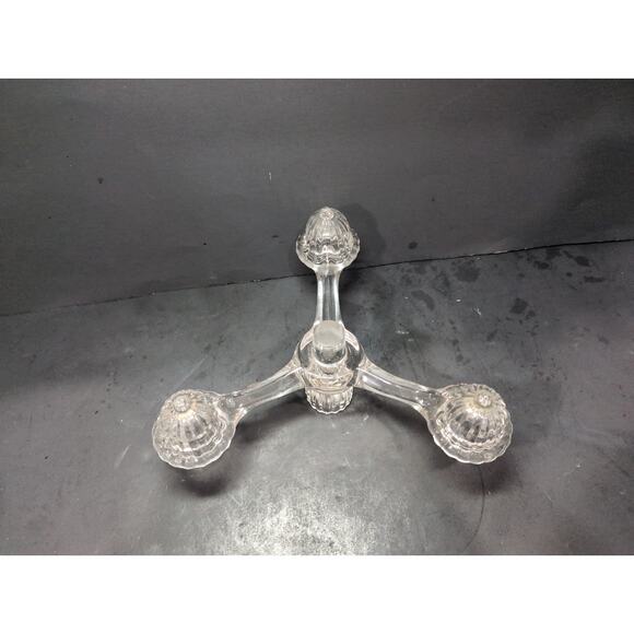 Cambridge Candle Holder 3 Arm‎ Depression Glass, Centerpiece, Art Deco Lighting - Picture 6 of 10